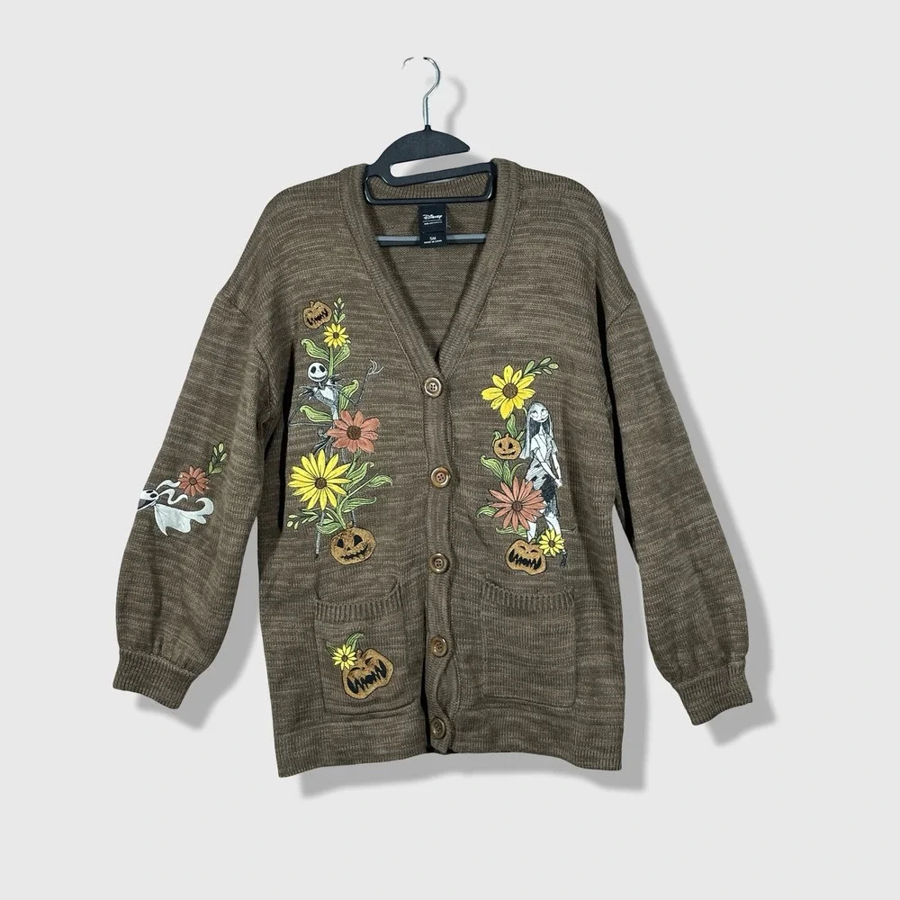 Her Universe Cardigan Women Small Brown Nightmare Before Christmas Disneycore